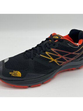 The North Face Mens Size 9 Black/Orange Ultra Trail Running Left Single Shoe Wit